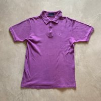 【S】イングランド製 FRED PERRY 半袖ポロシャツ パープル 紫■ビンテージ オールド 古着 イギリス フレッドペリー