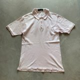 【S】イングランド製 FRED PERRY 半袖ポロシャツ 薄ピンク■ビンテージ オールド 古着 イギリス フレッドペリー