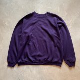 【XL】メキシコ製 HANES ラグランスウェット パープル 紫 無地■ビンテージ オールド アメリカ古着 90s/2000s へインズ トレーナー