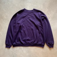 【XL】メキシコ製 HANES ラグランスウェット パープル 紫 無地■ビンテージ オールド アメリカ古着 90s/2000s へインズ トレーナー
