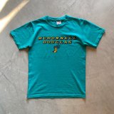 【Ladies or Kids】90s USA製 JERZEES プリントTシャツ 青緑■ビンテージ アメリカ古着 レディース キッズ マクドネルダグラス 航空会社