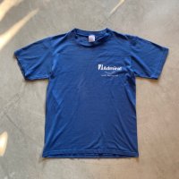 【Ladies or Kids】80s USA製 JERZEES「Admiral」プリントTシャツ 青■ビンテージ アメリカ古着 レディース キッズ 企業