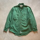 【L/XL】Levi's 長袖シャツ グリーン 緑無地■ビンテージ オールド アメリカ古着 リーバイス 2000s Y2K 赤タブ シャツジャケット