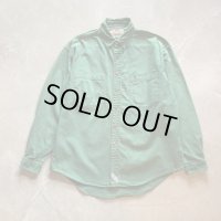 【L/XL】Levi's 長袖シャツ グリーン 緑無地■ビンテージ オールド アメリカ古着 リーバイス 2000s Y2K 赤タブ シャツジャケット