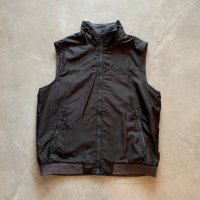 【M/L】CHAPS 内装フリース ジップアップ ベスト ブラック 黒■ビンテージ オールド アメリカ古着 チャップス ラルフローレン 90s-2000s