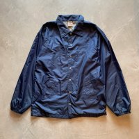 【L/XL】FRUIT OF THE LOOM ナイロン コーチジャケット ネイビー 紺無地■ビンテージ オールド アメリカ古着 Y2K 2000s