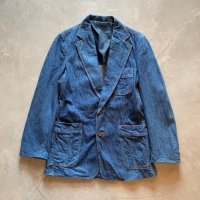 【S】70s Lee デニム テーラードジャケット■ビンテージ オールド レトロ アメリカ古着 USA製 リー ブレザー