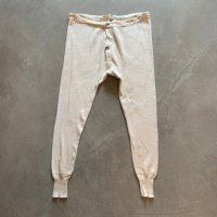 【Free W33〜】スウェーデン軍 リブ コットン インナーパンツ■ビンテージ 古着 ユーロミリタリー アンダーウェア パッチ サーマル No.1