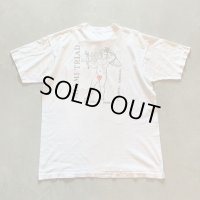 【XL】80s-90s USA製 マイアミトライアド フラタニティ プリントTシャツ 白■ビンテージ オールド アメリカ古着 天使 シングルステッチ