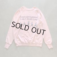 【L/XL】80s USA製 ブルーススプリングスティーン＆Eストリートバンド スウェット ピンク■ビンテージ アメリカ古着 バンド ロック