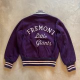 【Boys or Ladies】70s KAYE BROS 刺繍入り ウールスタジャン パープル 紫■ビンテージ オールド アメリカ古着 アワード レディース