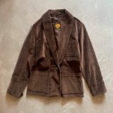 【Ladies】ユーゴスラビア製 FOX RUN ベロア テーラードジャケット 茶色■ビンテージ オールド レトロ アメリカ古着 レディース ブレザー