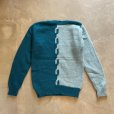 画像3: 【Ladies】GRAND TIER ウールセーター 青系 切替 ツートーン■ビンテージ オールド レトロ アメリカ古着 レディース ニット 70s-80s (3)