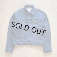【L/XL】80s SADDLE KING(KEY) デニムジャケット ジージャン 濃紺■ビンテージ オールド レトロ アメリカ古着 USA製 トラッカー