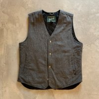 【M/L】Woolrich ウールベスト グレー■ビンテージ オールド レトロ アメリカ古着 2000s ウールリッチ スナップボタン