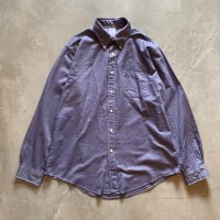 【L/XL】ブルックスブラザーズ REGENT 長袖ボタンダウンシャツ 総柄 織り■ビンテージ オールド アメリカ古着 ブルー