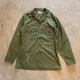 【M 15 1/2】80s 米軍実物 ユーティリティシャツジャケット オリーブ■ビンテージ オールド アメリカ古着 USN ミリタリー シービーズ No.1