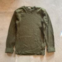 【M】UNKNOWN ウール コマンドセーター ニット オリーブ■ビンテージ オールド レトロ アメリカ古着 ミリタリー イングランド