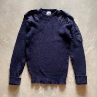 【L】イングランド製 ウール コマンドセーター ニット ネイビー 紺■ビンテージ オールド レトロ ヨーロッパ古着 ユーロ ミリタリー
