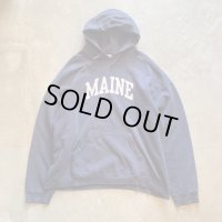 【2XL】90s-2000s フルーツオブザルーム ハイコットン カレッジプリント スウェットパーカー ナス紺■ビンテージ アメリカ古着 ネイビー