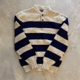 画像5: 【M/L】PECONIC BAY TRADERS ヘンリーネック ウールセーター 太ボーダー■ビンテージ オールド レトロ アメリカ古着 80s-90s ニット