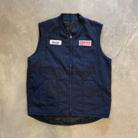 【L/XL】メキシコ製 RED KAP コストコ 中綿キルティングベスト ネイビー■ビンテージ アメリカ古着 レッドキャップ ワーク ジップアップ