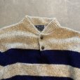 画像2: 【M/L】PECONIC BAY TRADERS ヘンリーネック ウールセーター 太ボーダー■ビンテージ オールド レトロ アメリカ古着 80s-90s ニット