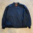画像1: 【4XL】RED KAP ジップアップ ワークジャケット ネイビー 今無地■ビンテージ オールド アメリカ古着 レッドキャップ ビッグサイズ MA-1 (1)
