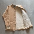 画像7: 【S】60s duofold キルティングジャケット ベージュ 無地■ビンテージ アメリカ古着 MA-1タイプ ジップアップ ライナー デュオフォールド