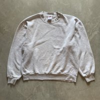 【L】90s USA製 JERZEES セットインスリーブ スウェット ライトグレー 無地■ビンテージ オールド レトロ アメリカ古着 トレーナー