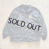 【L】80s USA製 Hilton UPS 裏ボア ナイロンコーチジャケット ネイビー 紺無地■ビンテージ オールド アメリカ古着 企業