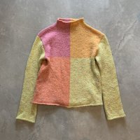 【Ladies or Kids】USA製 RUSS BERENS ハイネック モヘア混 ウールセーター■ビンテージ アメリカ古着 レディース ニット 80s/90s