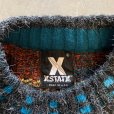 画像3: 【L/XL】80s USA製 XSTATX アクリルセーター 緑 総柄■ビンテージ オールド レトロ アメリカ古着 ニット
