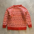 画像6: 【S/M】MARSH LANDING ウールセーター 赤白 総柄■ビンテージ オールド レトロ アメリカ古着 80s-90s ニット ジオメトリック 幾何学模様