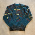 画像5: 【L/XL】80s USA製 XSTATX アクリルセーター 緑 総柄■ビンテージ オールド レトロ アメリカ古着 ニット
