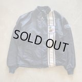 【L/XL】COBRA コブラ ワッペン付き 裏ボア レーシングジャケット ネイビー■ビンテージ アメリカ古着 80s USA製 フォード アメ車