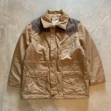 【L/XL】80s USA製 campus コーデュロイ切替 中綿ジャケット ベージュ■ビンテージ オールド アメリカ古着 キャンパス アウトドア