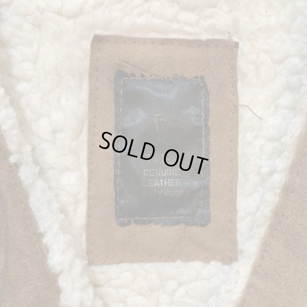 画像3: 【S/M】メキシコ製 馬×蹄鉄×サボテン 裏ボア スエードレザーベスト ブラウン 茶■ビンテージ アメリカ古着 ウエスタン ランチ 70s-80s