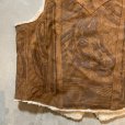 画像7: 【S/M】メキシコ製 馬×蹄鉄×サボテン 裏ボア スエードレザーベスト ブラウン 茶■ビンテージ アメリカ古着 ウエスタン ランチ 70s-80s (7)