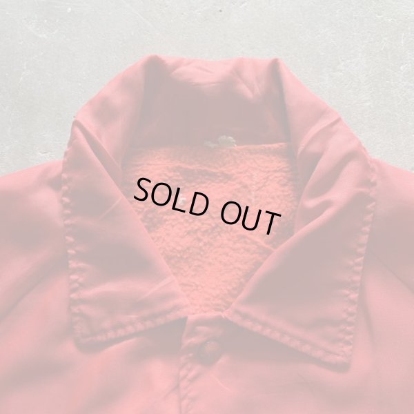 画像6: 【L/XL】70s UNKNOWN ワッペン付き 裏ボア ナイロン コーチジャケット レッド 赤■ビンテージ オールド アメリカ古着 USA製