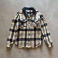 画像1: 【Ladies or Boys】80s USA製 Woolrich 長袖ウールシャツ 白黒チェック■ビンテージ オールド レトロ アメリカ古着 子供服 レディース (1)