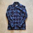 画像6: 【S or Ladies】80s 1440 プルオーバー 長袖ウールシャツ 青チェック■ビンテージ オールド レトロ アメリカ古着 レディース (6)
