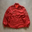画像5: 【L/XL】70s UNKNOWN ワッペン付き 裏ボア ナイロン コーチジャケット レッド 赤■ビンテージ オールド アメリカ古着 USA製 (5)
