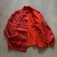 画像10: 【L/XL】70s UNKNOWN ワッペン付き 裏ボア ナイロン コーチジャケット レッド 赤■ビンテージ オールド アメリカ古着 USA製 (10)