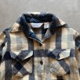 画像2: 【Ladies or Boys】80s USA製 Woolrich 長袖ウールシャツ 白黒チェック■ビンテージ オールド レトロ アメリカ古着 子供服 レディース (2)