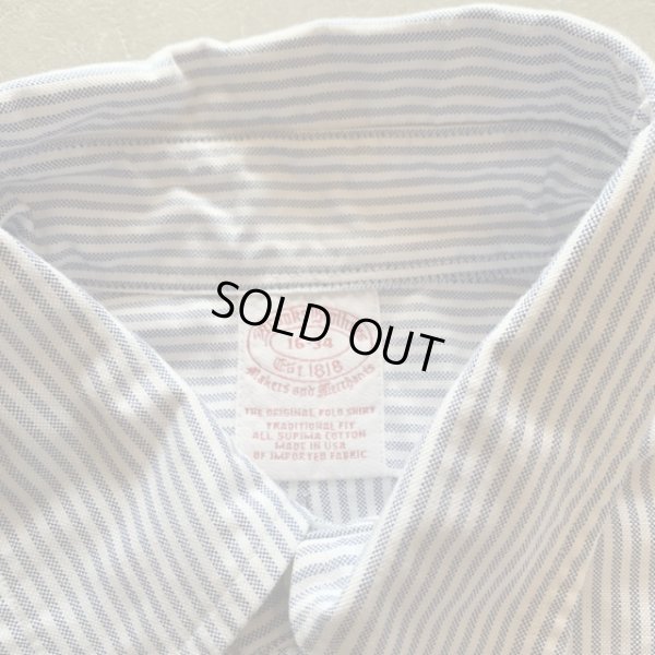 画像3: 【L/XL 16-34】USA製 ブルックスブラザーズ 長袖ボタンダウンシャツ ストライプ■ビンテージ オールド アメリカ古着 90s ブルー