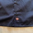 画像4: 【M/L】Dickies ボックス 長袖ワークシャツ ネイビー 紺無地■アメリカ古着 ディッキーズ コットン×ポリエステル No.1 (4)