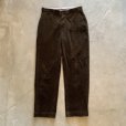 画像1: 【W33 L30】Polo Ralph Lauren ノータック 太畝コーデュロイパンツ ブラウン 焦げ茶■ビンテージ アメリカ古着 ポロラルフローレン (1)