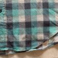 画像4: 【XL】RUGGED WEAR 長袖プリントネルシャツ 青緑チェック■ビンテージ オールド レトロ アメリカ古着 90s ライトネル (4)