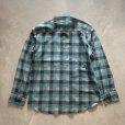 画像7: 【XL】RUGGED WEAR 長袖プリントネルシャツ 青緑チェック■ビンテージ オールド レトロ アメリカ古着 90s ライトネル (7)
